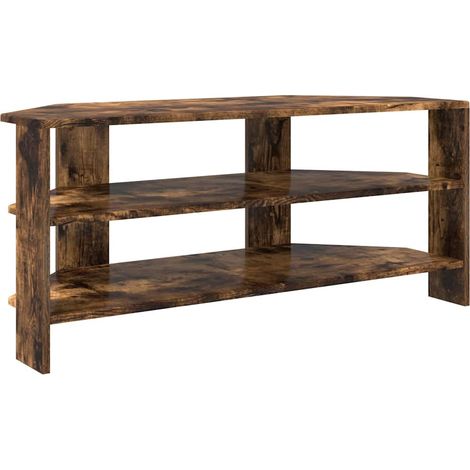 Maison Exclusive - EckTVSchrank Geräucherte Eiche 102x40,5x45cm H