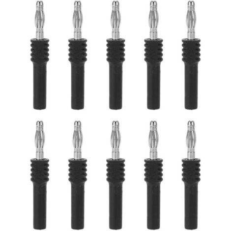 10 Pièces Connecteur Banane J.20025 4mm Mâle vers 2mm Femelle, Adaptateur pour Multimètre Industriel Noir (1/5)