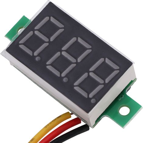 5 Stück 0,36 Zoll LED-Digitalröhren-Mini-Voltmeter DC 0-100V 3-Draht-Spannungsprüfer, 5 Farben (1/5)