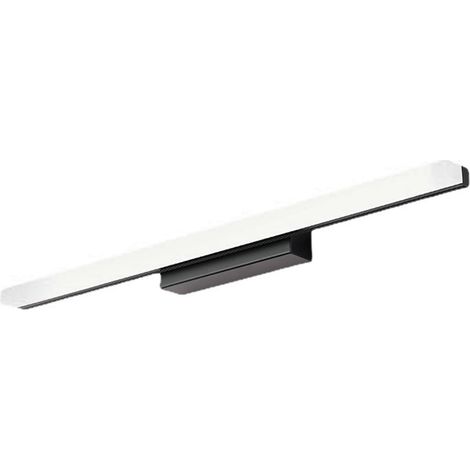 Lampe LED pour salle de bain, professionnelle, moderne, simple, 3 couleurs changeantes, étanche, anti-buée, barre lumineuse pour miroir 110-240 V, 15,7 pouces, 6 W, noir (1/5)