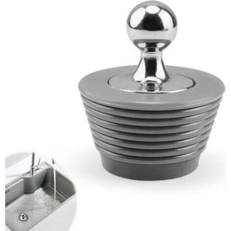 Tappo di scarico per vasca da bagno, conico in silicone, tappo per vasca da bagno, tappo in silicone con maniglia in lega di zinco