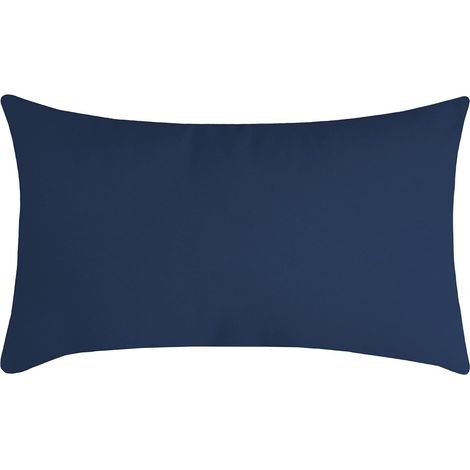 Coussin polyester uni 30 x 50 cm Pop color pétrole (1/3)