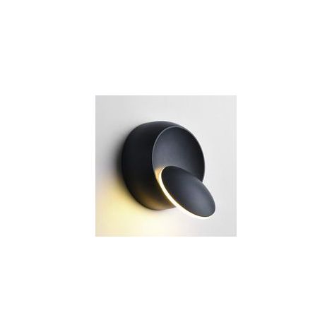 5W (Noire) Appliques Murales Interieur Blanc Chaud Lampe Murale LED Moderne Applique Murale Blanc Chaud Créatif 2 en 1 Fer Applique Murale Lampe Led