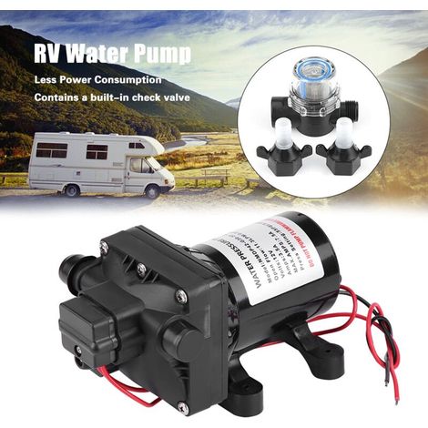 Ej.Life – Pompe à eau auto-amorçante 12V – Débit 3 GPM – Pression 55 psi – Fonctionnement silencieux – Clapet anti-retour intégré - 4008-101-E65