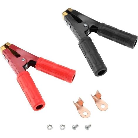 CSPARKV 2pcs 1000A Câble Booster Batterie Pinces Crocodiles Chargeur de Batterie de Voiture Clip Connecteurs Accessoires pour Testeurs de Tension Batterie de Camion de Voiture (1/5)