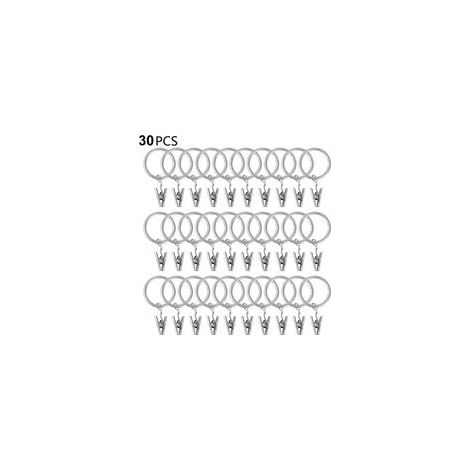 Lote de 30 anillos de paseo en metal plateado – Anillos de 3,5 mm – Clips amovibles para instalación rápida – Resistencia a la corrosión (1/5)
