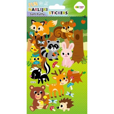 Autocollants animaux 3D doux et moelleux 110x205 couleurs joyeuses
