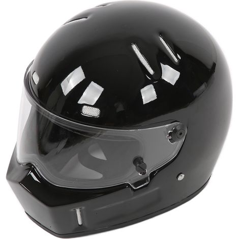 Casque moto intégral noir double visière relevable, homologué, pour cross et tout-terrain, taille XL, protection renforcée (1/5)