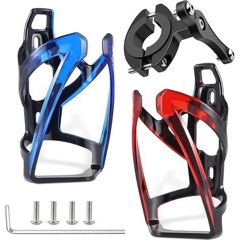 Portabotellas ligero para bicicleta, portabotellas de 2 piezas para bicicleta de montaña con 1 adaptador, portabotellas para bicicleta, portavasos para cochecito