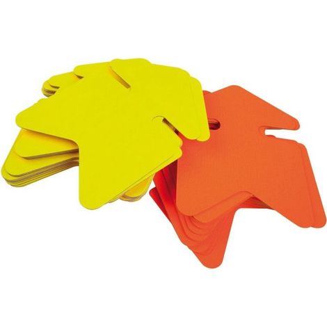 Flèches fluo jaune/orange non effaçable 6x9 cm 780 g - 50 unités - Apli