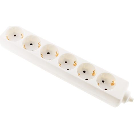Multiprise 6 Prises Schuko 16 A sans câble Blanc (1/5)