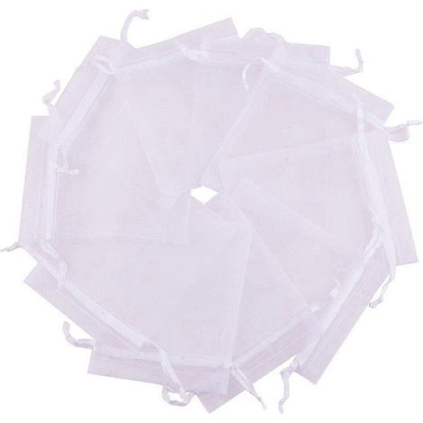 Lot de 10 pochettes cadeaux pratiques en organza pour ranger bijoux et accessoires. (1/4)