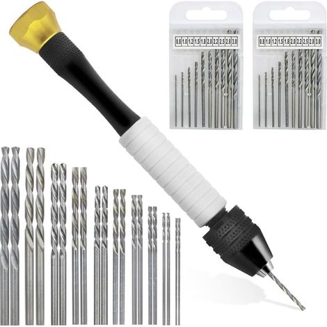 Ensemble de 20 micro-forets à spirale, fabrication de bijoux, outils rotatifs pour bois, bijoux, plastique, miniatures et autres forets miniatures (0,8 mm – 3,0 mm) (1/5)