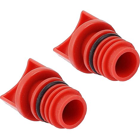 0,7 Pouce Reniflard Compresseur Huile Bouchon Connecteur Air Compresseurs x 2PCS Mâle Filetage Industriel Plastique d'huile Bouchon pour Air, [Rouge] (1/5)