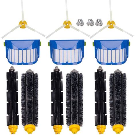 Kit di accessori Ulisem per iRobot Roomba serie 600, parti di ricambio per filtro HEPA 600 605 610 615 620 625 630 635 640 645 650 655 660 665 670 671 675 680 690 691 692 (1/4)
