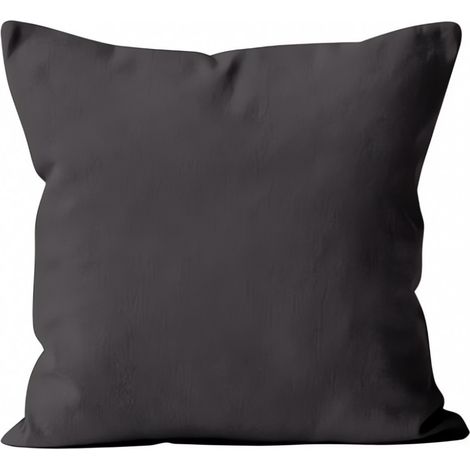 Housse de coussin 40x40 cm ALIX anthracite, par Soleil d'ocre