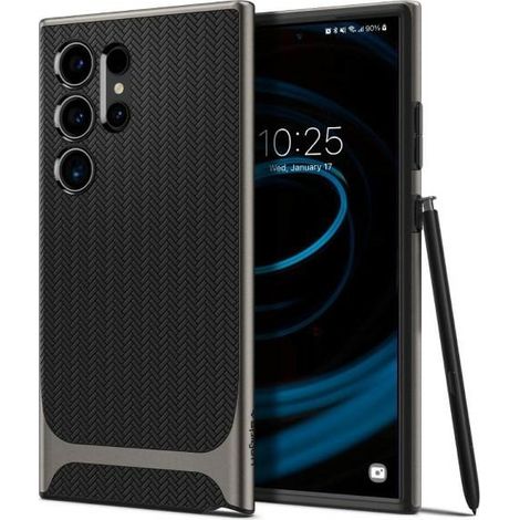 Custodia ibrida Spigen Neo per Samsung Galaxy S24 Ultra, colore grigio acciaio. (1/5)
