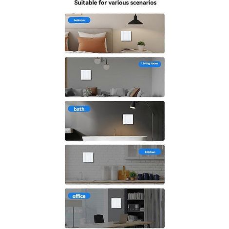 Interrupteur intelligent Tuya ZigBee 3 voies, simple, à déclenchement automatique, universel 86, type A (1/5)