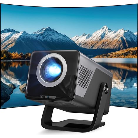 2000 ANSI Smart Vidéoprojecteur Assistant Vocal IA/Contrôle App/Hi-FI Audio X7 Intelligent Projecteur 1080P Natif Compatible 4K, Auto Focus/Keystone,Android 14/WiFi/Bluetooth, 200" Display, Noir-Arge (1/5)