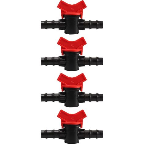 4PCS Robinet à boisseau sphérique, 14 mm, Barbelé, POM, Contrôle débit, Irrigation goutte à goutte (1/5)