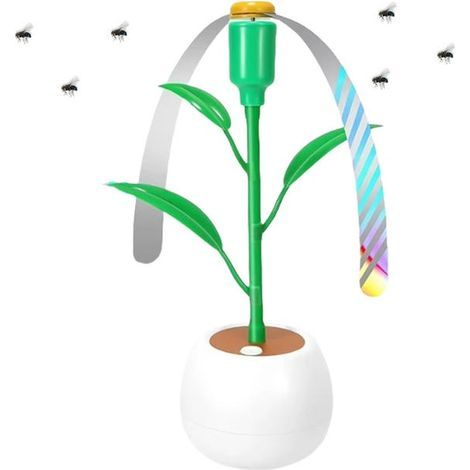Ventilateur silencieux pliable - design pot de fleurs décoratif, fonctionne sur piles, sans pales (1/5)