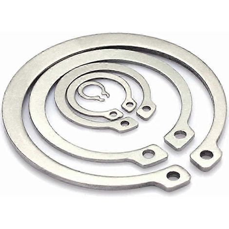 Circlips M3 M100 pour arbre type A, en acier inoxydable / acier au manganèse 65, bague de blocage de roulement, Chine M802PCS, acier inoxydable 304 (1/5)
