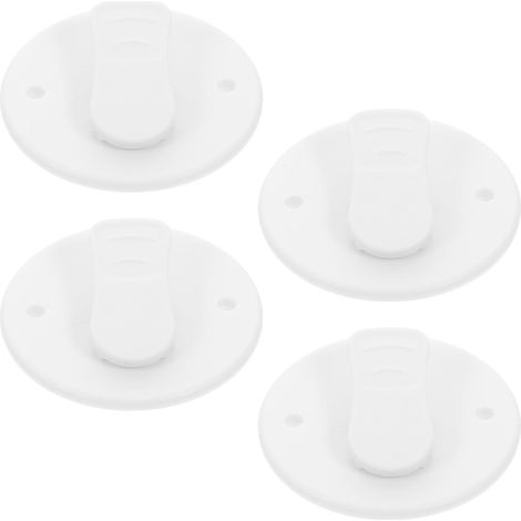 Pinces à Rideau Clips Anti-éclaboussures Lot de 4 de Auto-adhésives Ventouses sans Perçage Maintien Sécurisé et Organisation pour Salle de Bain, Hôtel et Espaces Publics (1/5)