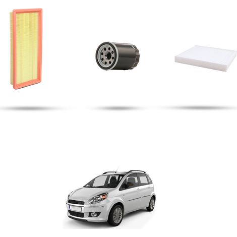Kit tagliando 3 filtri compatibile con Fiat Idea 1.2 16v 59kw dal 2004 (1/5)
