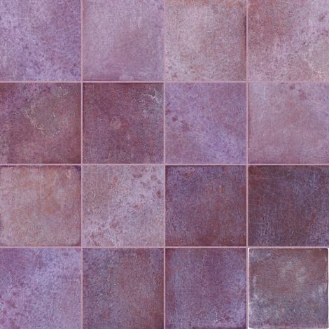 Carrelage effet Zellige Violet 10x10x0,85 cm Caldero - Mur intérieur (vendu par carton de 0,6 m²) - RO'MA CARRELAGE