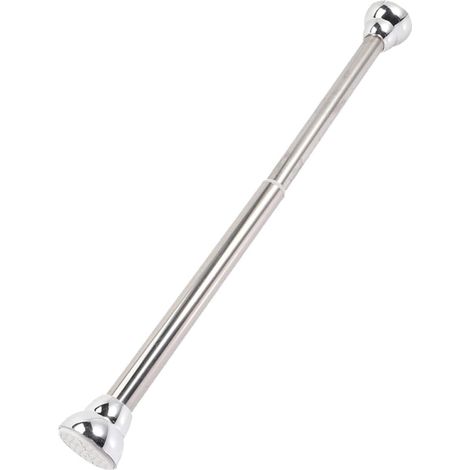 Tringle à Rideaux 50 à 80cm Extensible Argenté, en Acier Inoxydable (1/5)