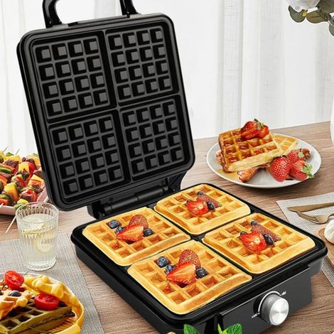 Gaufrier/cuiseur à œufs antiadhésif à double chauffage 1500 W (1/5)