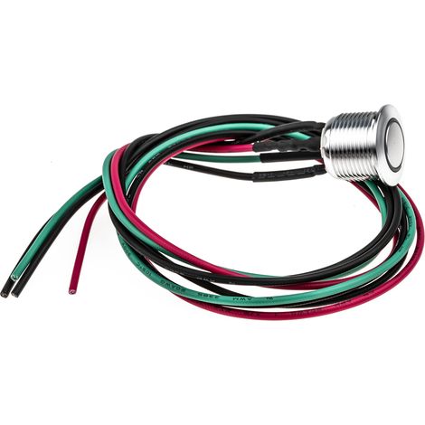 Bouton-poussoir, Momentané lumineux, LED Vert, Unipolaire à une direction, 2 A, Translucide, Montage panneau (1/3)