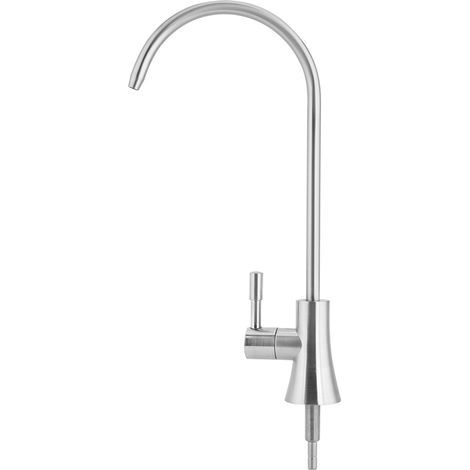 1/4'' Robinet de Cuisine en Alliage de Zinc Chrome Osmose Inverse Eau Potable Filtre (1/5)