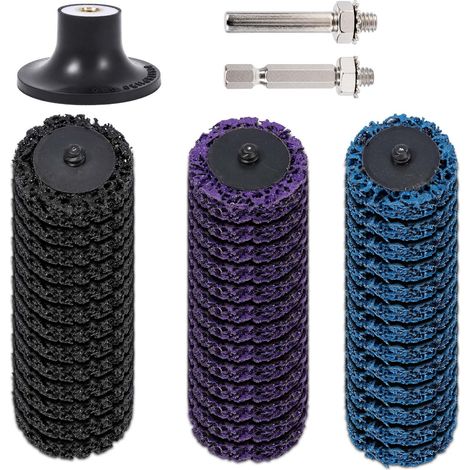39 Pièces Disques Abrasifs 50 mm et Disques de Nettoyage, Matériau Abrasif Durable, Décapage Peinture Ponçage Rouille Oxydation, pour Métal Acier Meuleuse d'Angle (1/5)