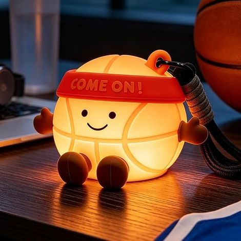 Lampe Tactile LED en Silicone Souple Lampe Basketball (1/5)