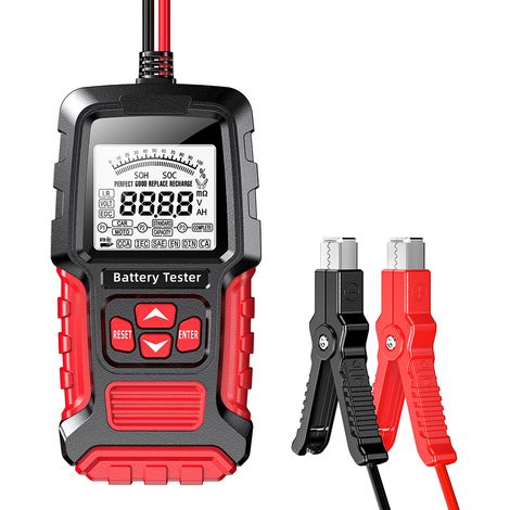 Testeur de batteries 12 V/24 V, affichage numérique LCD, pour batteries au plomb de voitures et motos (1/5)