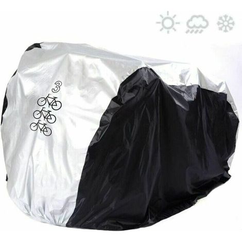 Housse de vélo pour 3 vélos - Étanche - Résistante à la poussière - Protection UV (1/4)