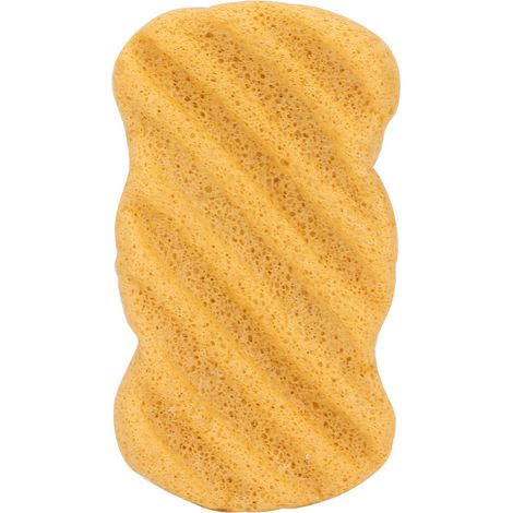 Éponge visage en fibre végétale lavable réutilisable, gant exfoliant doux pour nettoyage du visage, portable, couleur jaune. (1/5)