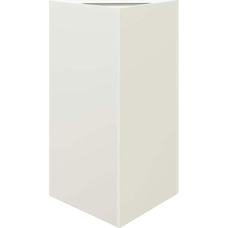 Maison Exclusive - Pflanzkübel Weiß Dreieckig 50x43x75 cm Stahl (1/5)