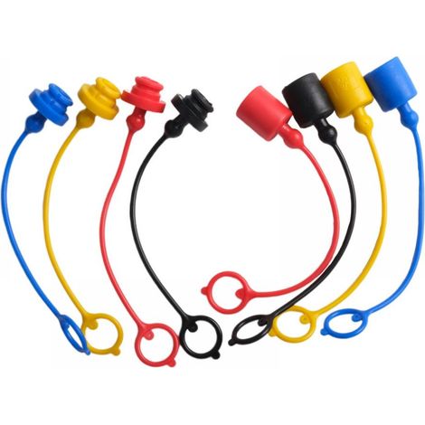 Capuchon anti-poussière en plastique pour connecteur 3/8 jaune rouge bleu noir