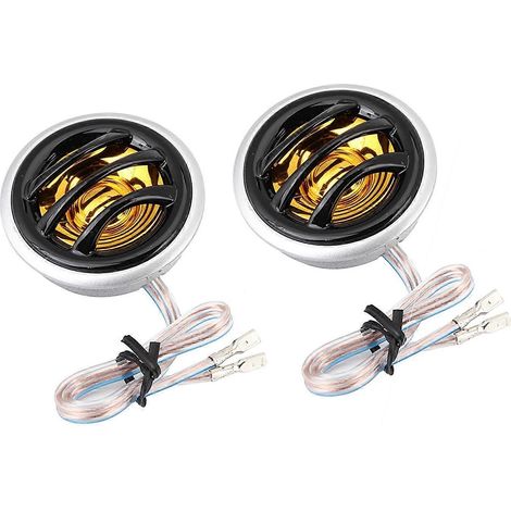 Lot de 2 haut-parleurs stéréo miniatures 12 V 150 W pour voiture, avec tweeter et pavillon.