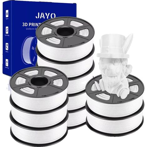 Filamento per stampante 3D, materiale PLA, rotolo da 1 kg, PLA Mat 10WT (1/2)