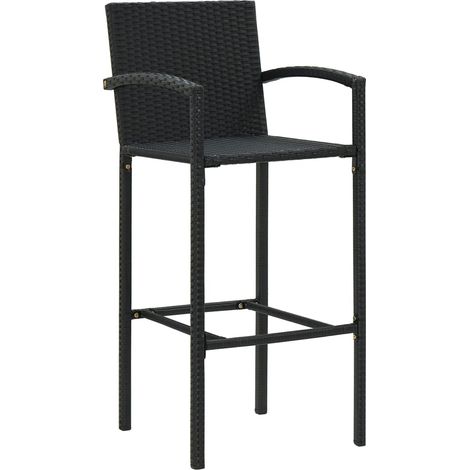 Maison Exclusive - Barhocker 4 Stk. Schwarz Poly Rattan