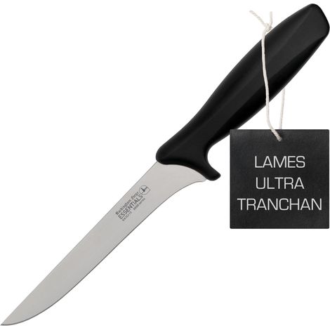 Couteau à désosser 15 cm - Couteaux de cuisine légers et tranchants en acier inoxydable avec manche noir (1/5)