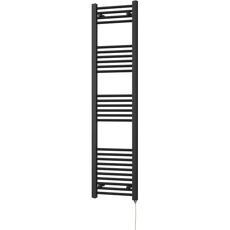 Zennor - Black Electric Towel Rail H1600mm x W400mm Straight 500w Standard (1/3)