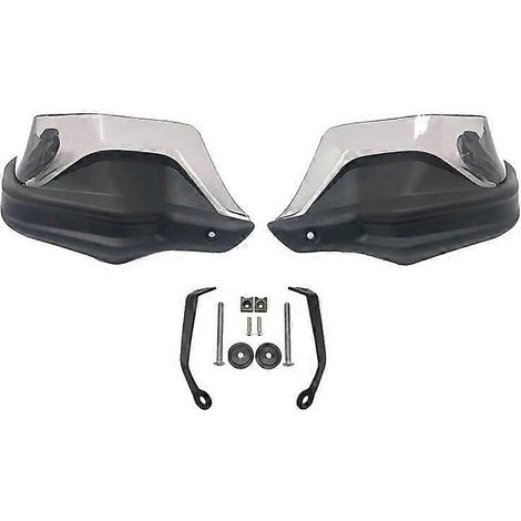 Protège-mains pour motos VOGE 650DS, 650 DS, 500DS, 300DS et 500R : protections pour leviers de frein et d'embrayage, pare-brise inclus (noir et gris). (1/5)