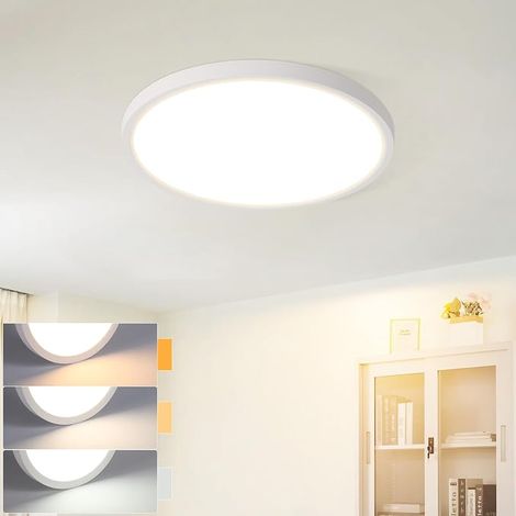 GBLY Lámpara de techo LED Lámpara de techo plana - 18CM Lámpara de baño 15W blanco Iluminación de techo Lámpara de techo Lámpara de baño 3000K-6500K para cocina Pasillo (1/5)