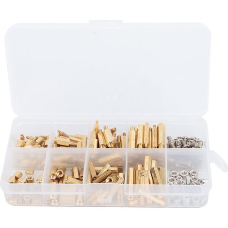 Kit de 240 vis et écrous hexagonaux en laiton M2/M3 pour équipements de communication et de bureau électroniques (1/5)