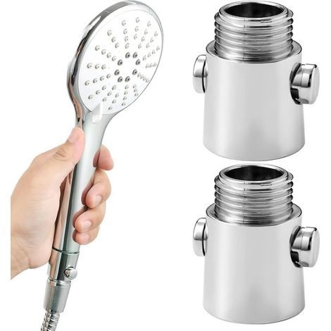 Set di 2 valvole deviatrici per doccia G1/2. Risparmio idrico e facile regolazione del flusso d'acqua per cucina e bagno. (1/5)