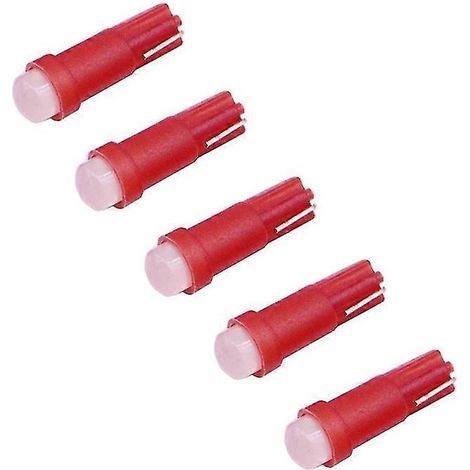 Lot de 5 ampoules T5 0,5 W 20 lm pour tableau de bord de véhicules